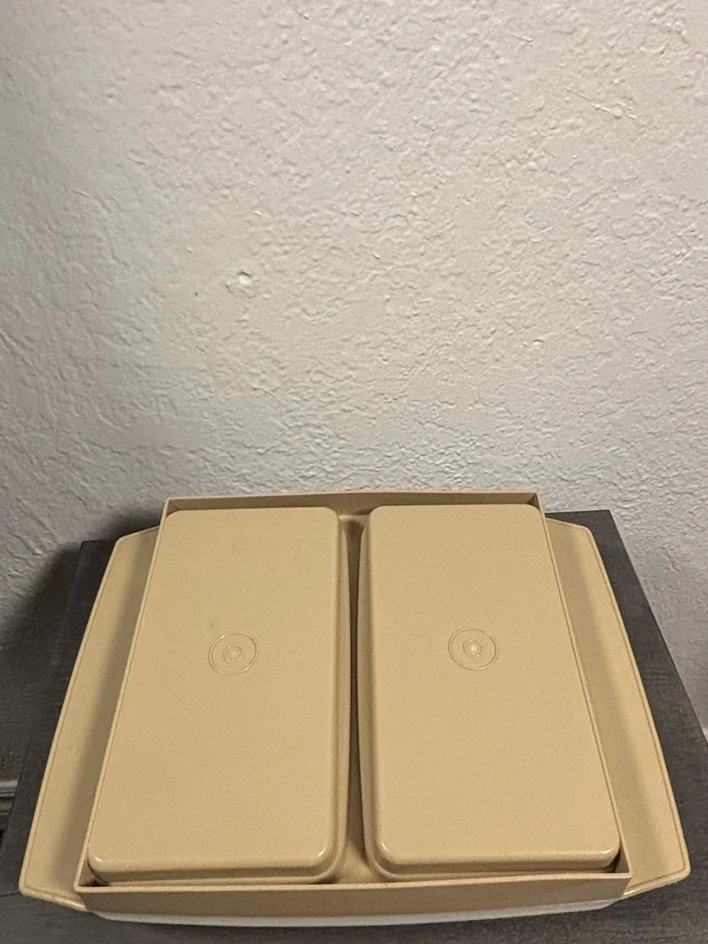 Tupperware Beige and White deviled Eggs Storage Container Food Storage Holidays